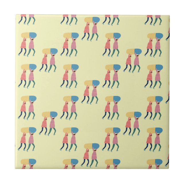 Azulejo De Cerâmica Levando um teste padrão do comprimido (Frente)