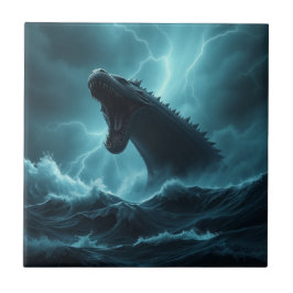 Azulejo De Cerâmica „Leviathan – Wächter der Tiefsee“