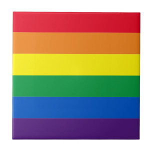 Azulejo De Cerâmica Lgbt listras arco-íris cores orgulho gay flag