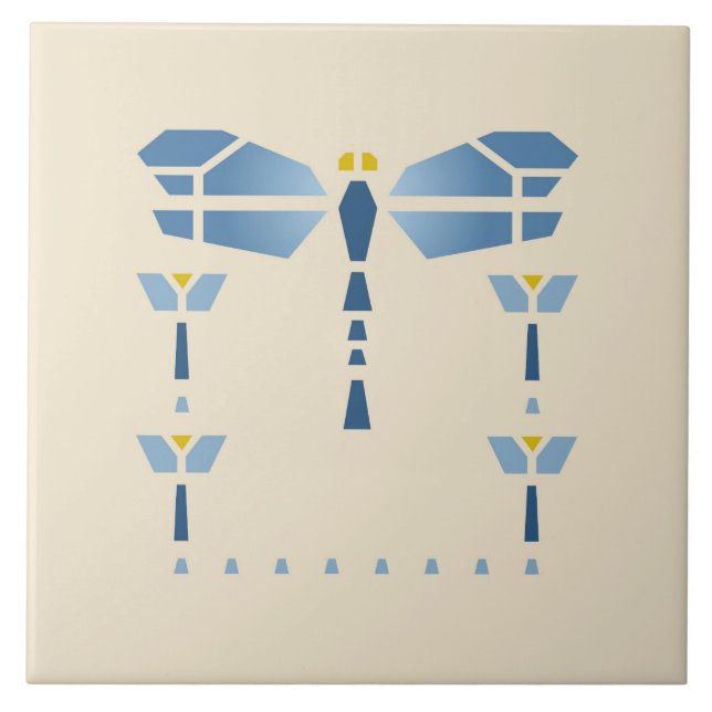 Azulejo De Cerâmica "Libélula adoptiva " de Helen (Frente)