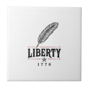 Azulejo De Cerâmica Liberdade 1776 Desenho Vetorial de Pena Patriótica