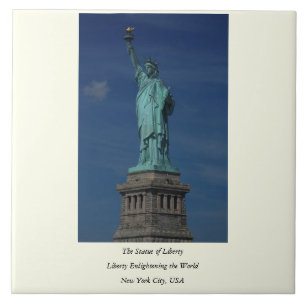 Azulejo De Cerâmica Liberdade iluminando o mundo - Estátua da Liberdad