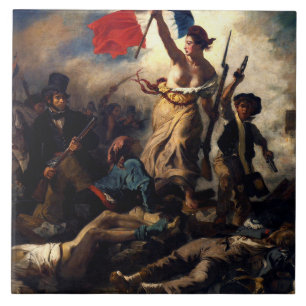 Azulejo De Cerâmica Liberty Liderando as Pessoas, Eugene Delacroix