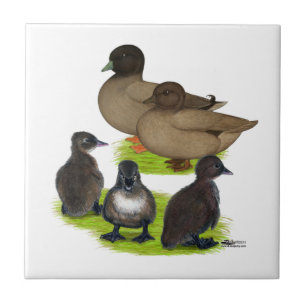 Azulejo De Cerâmica Ligue para a família Duck Khaki