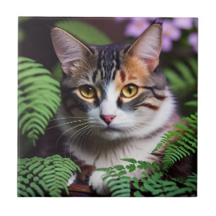 Azulejo De Cerâmica Lilah a Tartaruga: Um Gato Perfeitamente Bela
