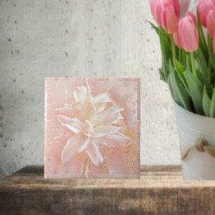 Azulejo De Cerâmica Lily In Pink Fantasy