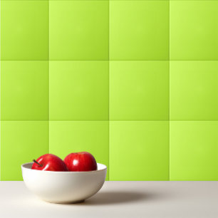 Azulejo De Cerâmica Limão brilhante sólido verde-claro