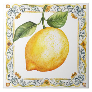 Azulejo De Cerâmica Limão Mediterrâneo Rústico Toscana