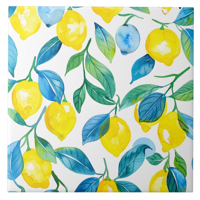 Azulejo De Cerâmica Limão mediterrânico (Frente)