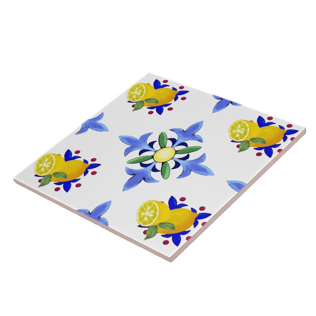 Azulejo De Cerâmica Limões,citrinos,majolica  (Lateral)