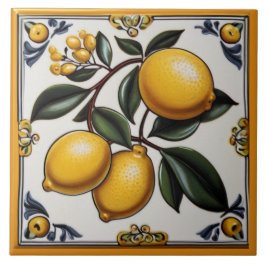 Azulejo De Cerâmica Limões do Mediterrâneo - Citrus italianos do Vinta