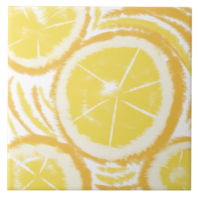 Azulejo De Cerâmica Limon Tie Dye Abstrato (Frente)