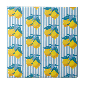Azulejo De Cerâmica Limonetes Amarelos de Amalfi Estilo Mediterrâneo