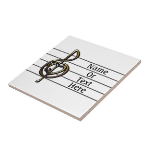 Azulejo De Cerâmica Limpeza de Funcionarios de Música Simples Persona