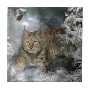 Azulejo De Cerâmica Lince do inverno