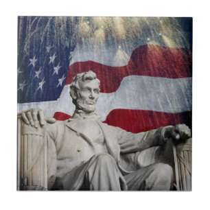 Azulejo De Cerâmica Lincoln e Fireworks