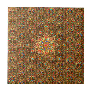 Azulejo De Cerâmica Linda Arte Flor Mandala