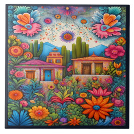 Azulejo De Cerâmica Linda Arte Mexicana