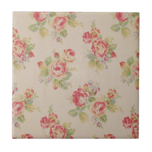 Azulejo De Cerâmica Linda e elegante padrão floral feminino
