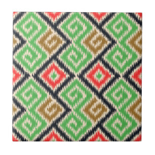 Azulejo De Cerâmica Linda mão drava tribal Cozinha Verde