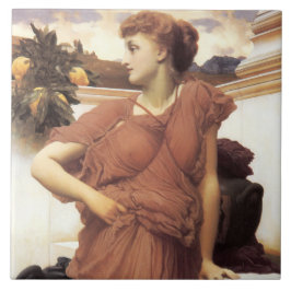 Azulejo De Cerâmica Linda mulher na fonte