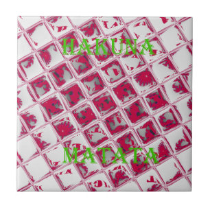 Azulejo De Cerâmica Linda Na moda Vermelha Imagem Espelhada