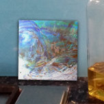 Azulejo De Cerâmica Linda Paua Black Abalone New Zelândia Shell<br><div class="desc">Linda concha de Paua do único abalone negro neozelandês. Esta concha é famosa em todo o mundo pelo seu uso em joias,  já que diferentemente de qualquer outra concha incomparável em beleza e qualidades fortes de pérolas do arco-íris.</div>
