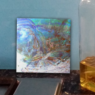 Azulejo De Cerâmica Linda Paua Black Abalone New Zelândia Shell