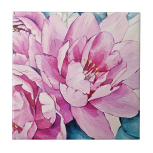 Azulejo De Cerâmica Lindas flores ao ar livre