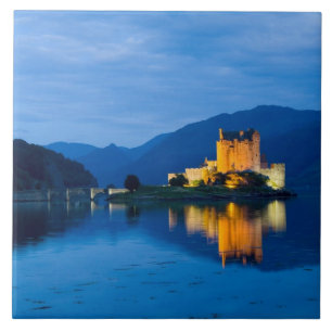 Azulejo De Cerâmica Lindo Castelo Eileen Donan em Dornie Ocidental