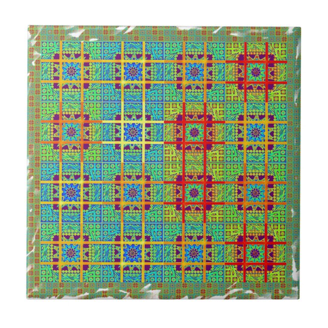 Azulejo De Cerâmica Lindo e adorável vetor de Impressão tribal sul-afr (Frente)