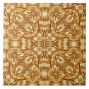 Azulejo De Cerâmica Lindo padrão abstrato dourado