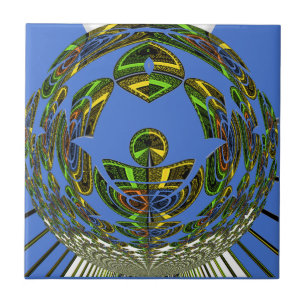 Azulejo De Cerâmica Lindo Vetor Étnico Tradicional Africano Azul