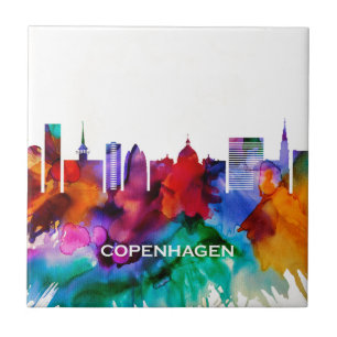 Azulejo De Cerâmica Linha aérea de Copenhaga
