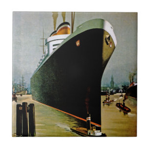 Azulejo De Cerâmica Linha de Hamburgo-Amerika