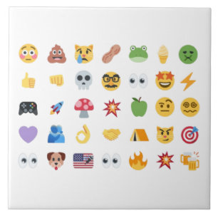 Azulejo De Cerâmica Linha do tempo de 35 emojis Roaring Kitty meme GME