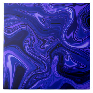 Azulejo De Cerâmica Líquido Abstrato de roxo escuro