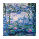 Azulejo De Cerâmica Lírios d'água de Claude Monet<br><div class="desc">Lírios d'água de Claude Monet. 
Visite minha loja para obter um design mais interessante e mais opções de cores => zazzle.com/iwheels*</div>