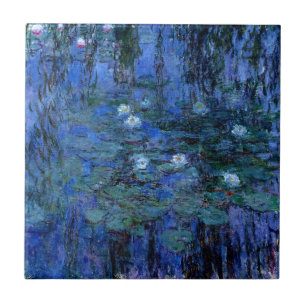 Azulejo De Cerâmica Lírios de água azul de Claude Monet