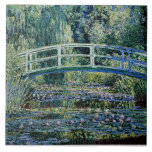 Azulejo De Cerâmica "Lírios de Água e Ponte Japonesa"<br><div class="desc">Water Lily and Japan Bridge,  famosa pintura de arte por Claude Monet,  1899.</div>