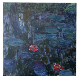 Azulejo De Cerâmica Lírios Monet e Reflexões de um Selvagem