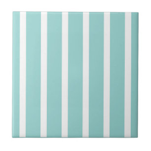 Azulejo De Cerâmica Listras Azul Branco Grosso Fino