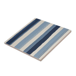 Azulejo De Cerâmica listras azul-claro, azul-escuro e branco