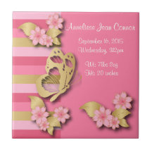 Listras cor-de-rosa & Dourados com flores &