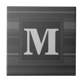 Azulejo De Cerâmica Listras de carvão monograma