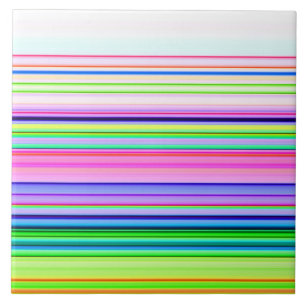 Azulejo De Cerâmica Listras de neon coloridas quentes