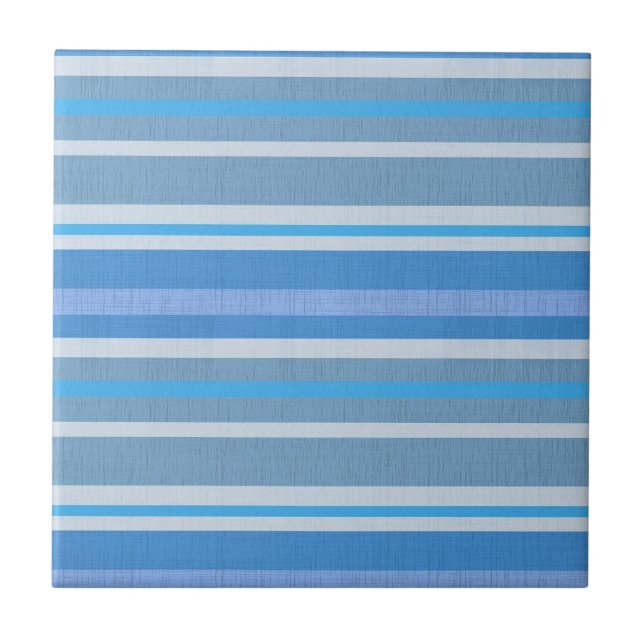 Azulejo De Cerâmica Listras de Tons de Azul (Frente)