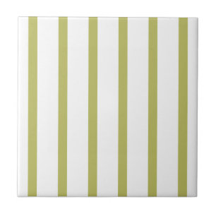Azulejo De Cerâmica Listras Espesso Verde Branco Fino