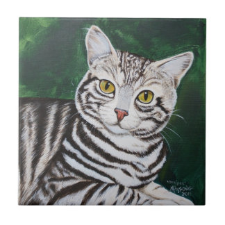 Azulejo De Cerâmica Listras, gato de gato malhado