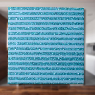 Azulejo De Cerâmica Listras Horizontais Estilo Glitter Azul Oceânico C